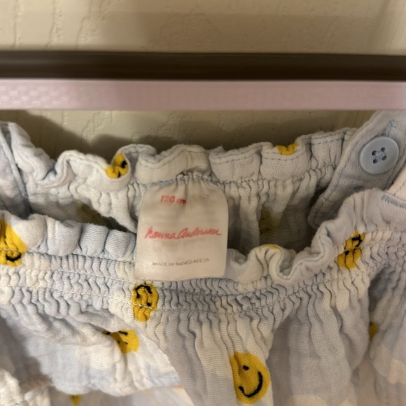 Hanna Andersson Print Smocked Tank In Cotton Muslin size 6-7 - Picture 3 of 5